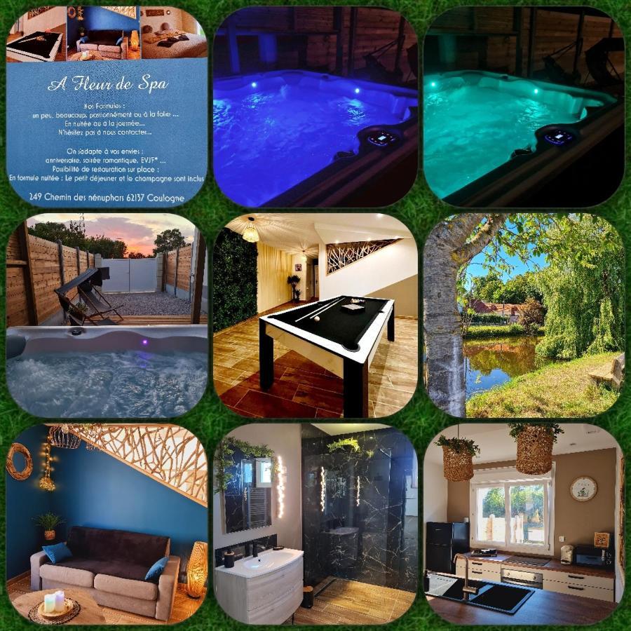A Fleur De Spa : Maison Chaleureuse Avec Spa Privatif Et Billard. Coulogne Ngoại thất bức ảnh